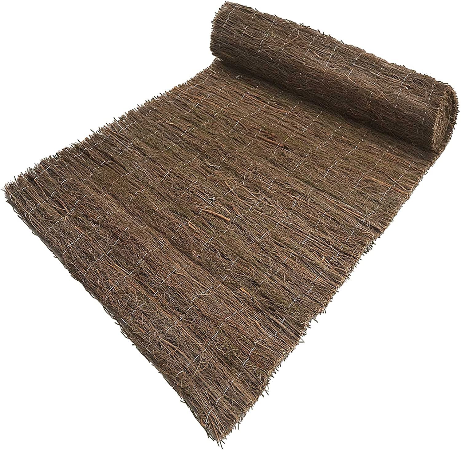 Karat Mata wrzosowa 200 x 300 cm – ochrona przed wzrokiem z naturalnego wrzosu na balkon i do ogrodu – mata maskująca – wiatrołap – ogrodzenie ogrodowe