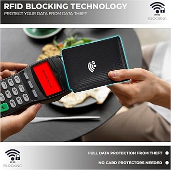 Minimalist Tri Fold Wallets For Men | Black Leather | Multiple Credit Card Slots | RFID Blocking | Stylish Design