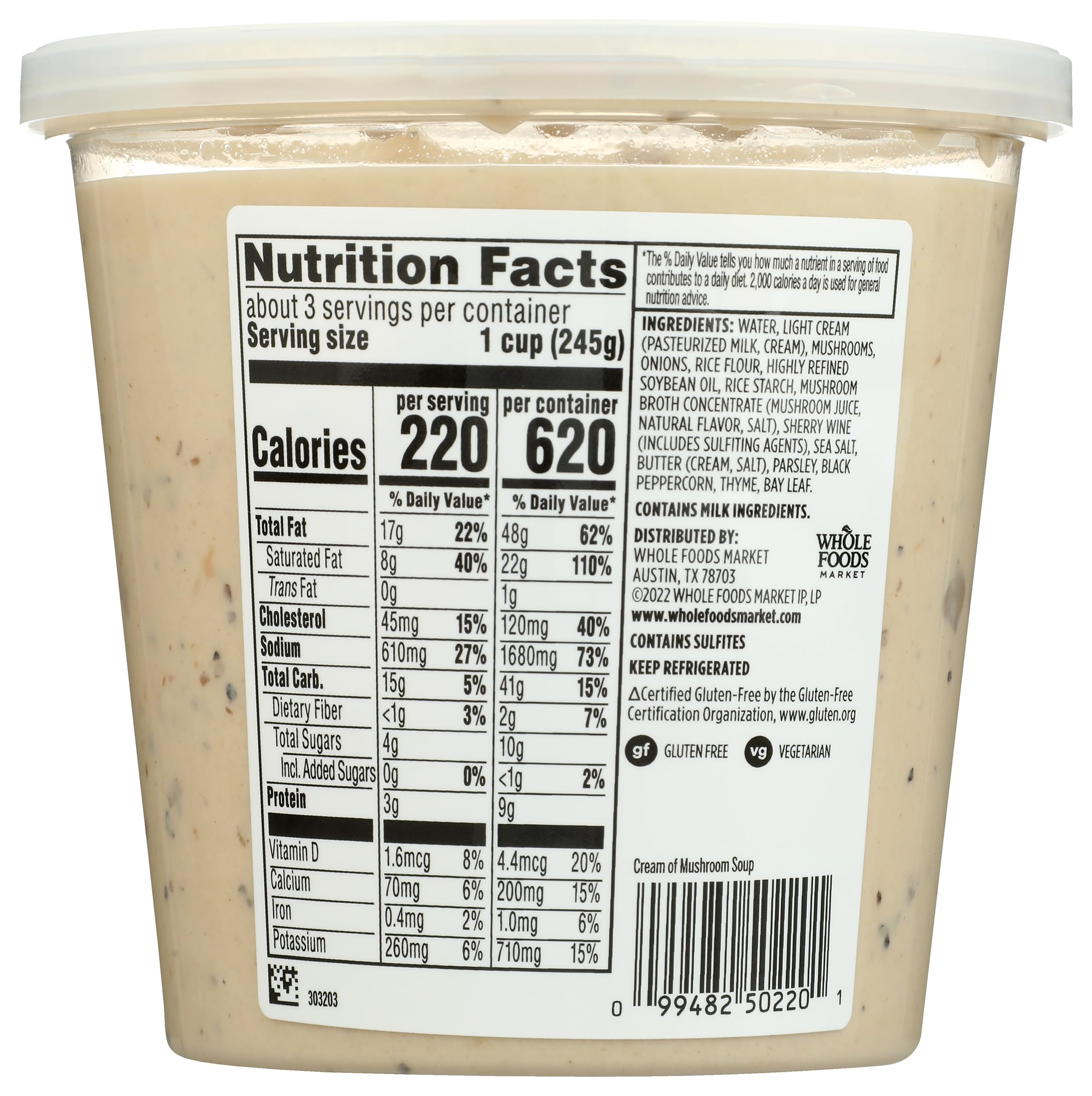 Whole Foods Market Kitchens Cream of Mushroom Soup 24 OZ — view 2