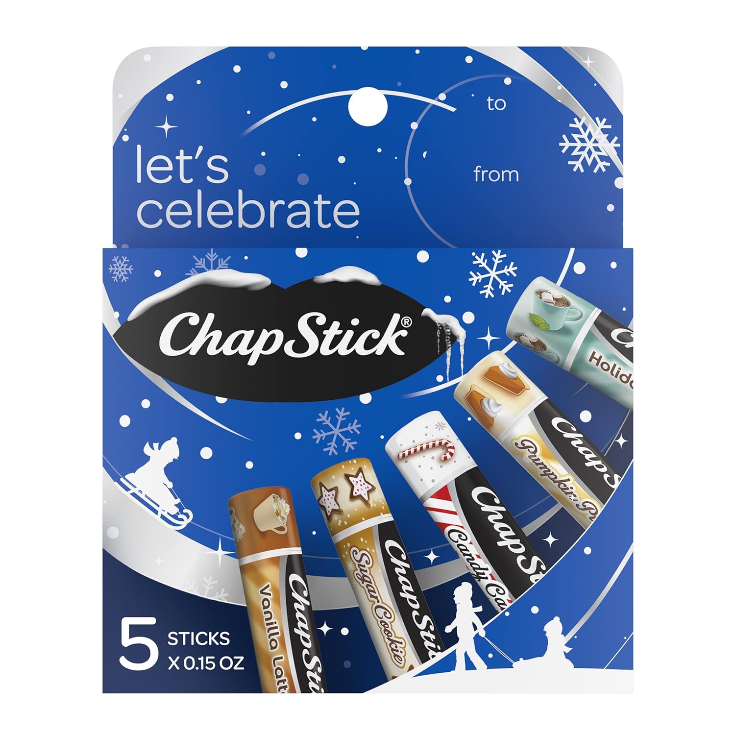 ChapStick Holiday Collection Holiday Lip Balm Variety Gift Box - 0 15 Oz Pack of 5