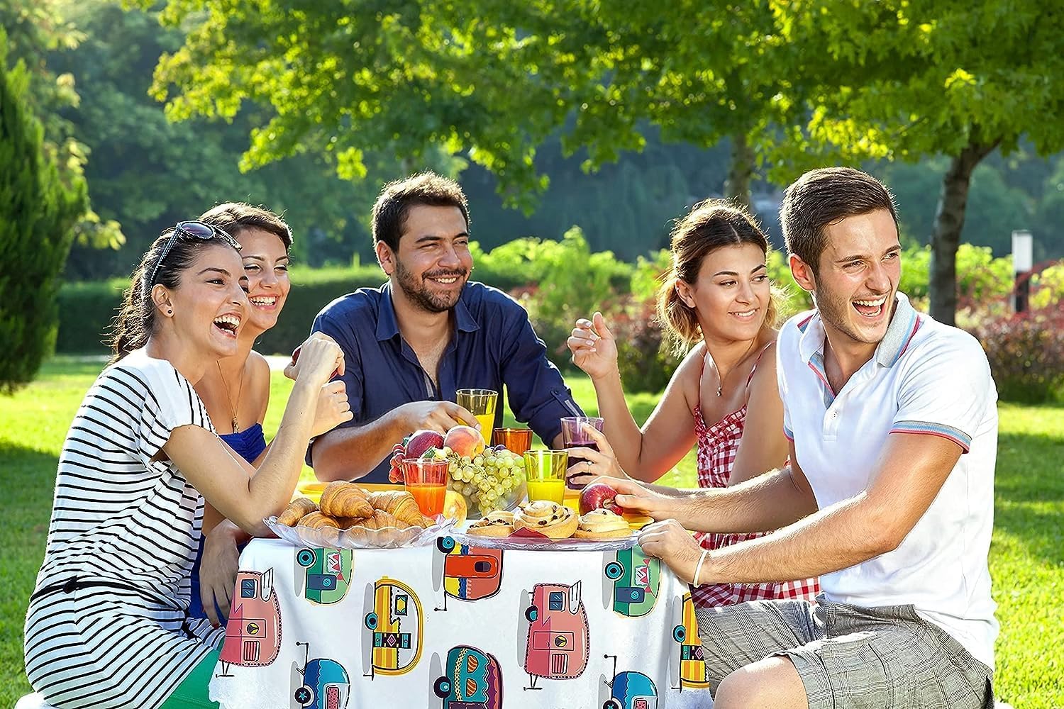 Cping Tablecloth Waterproof Reble Picnic Table Cover Happy