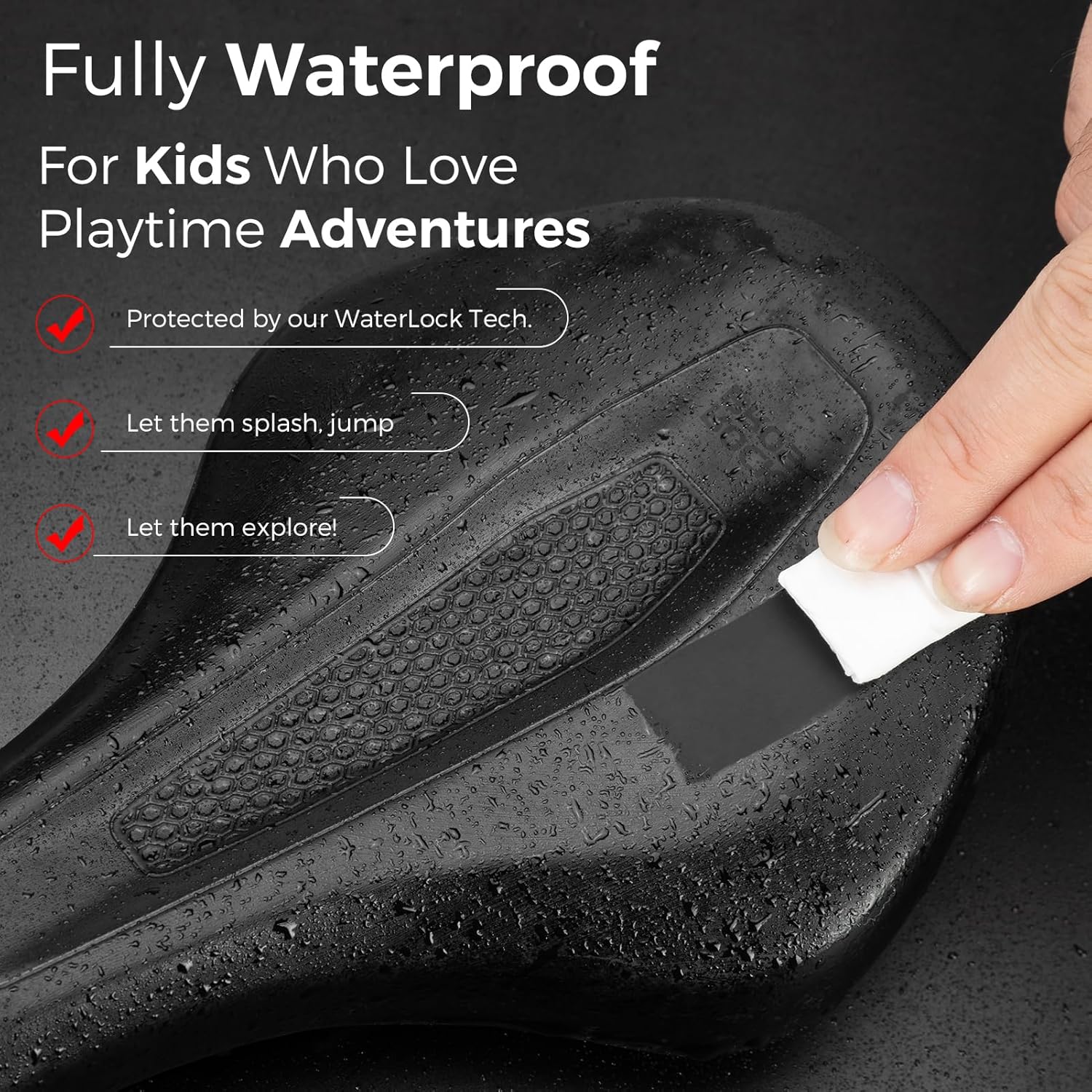 ROCKBROS Kids Bike Saddle Youth Replacement Bike Seat BMX Bicycle Seat with Ergonomic Design -3 Zone Concept - Waterproof, Enhance Young Little Riders Gifts for BMX, MTB & Road 16" to 24" (No Clamp)