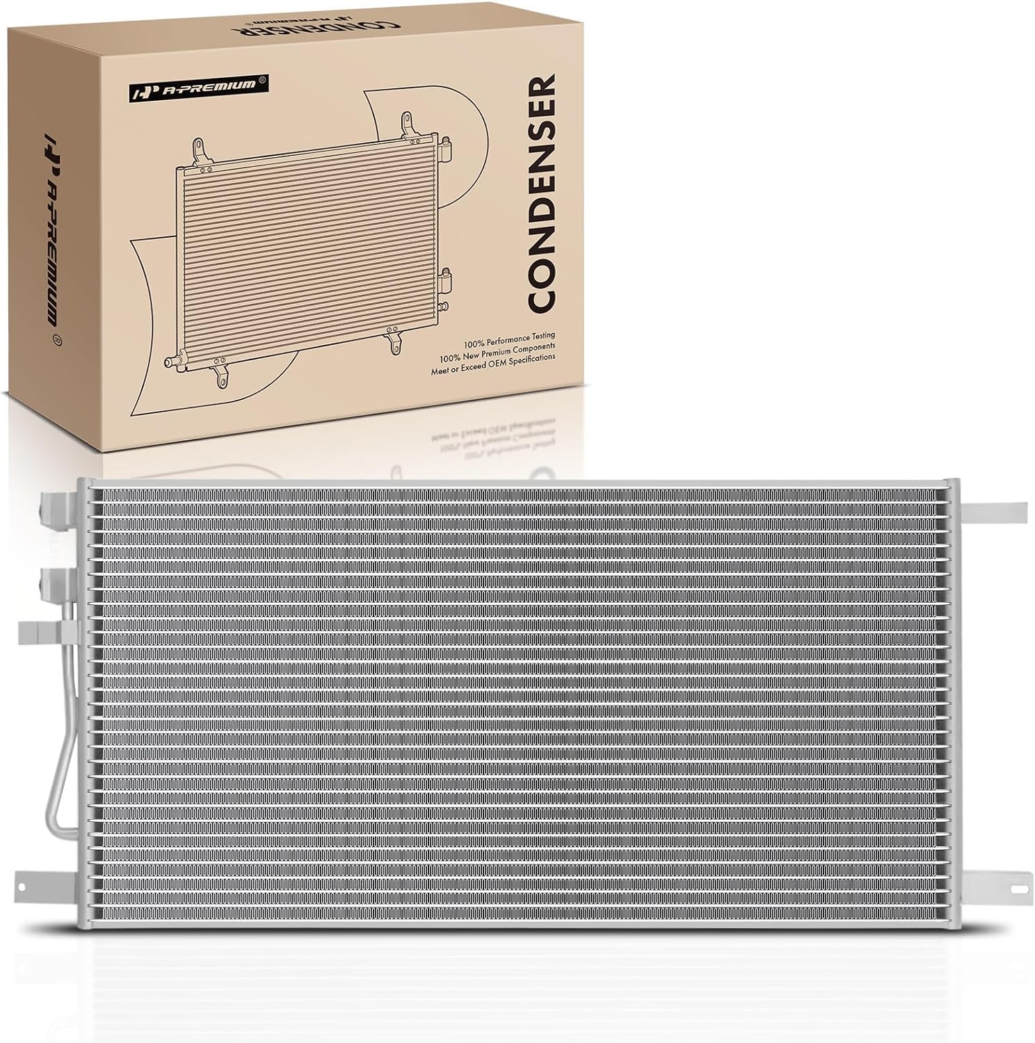 A-Premium A/C Condenser Compatible with 2008-2010 Ford F-250 F-350 F-450 F-550 Super Duty V8 6.4L