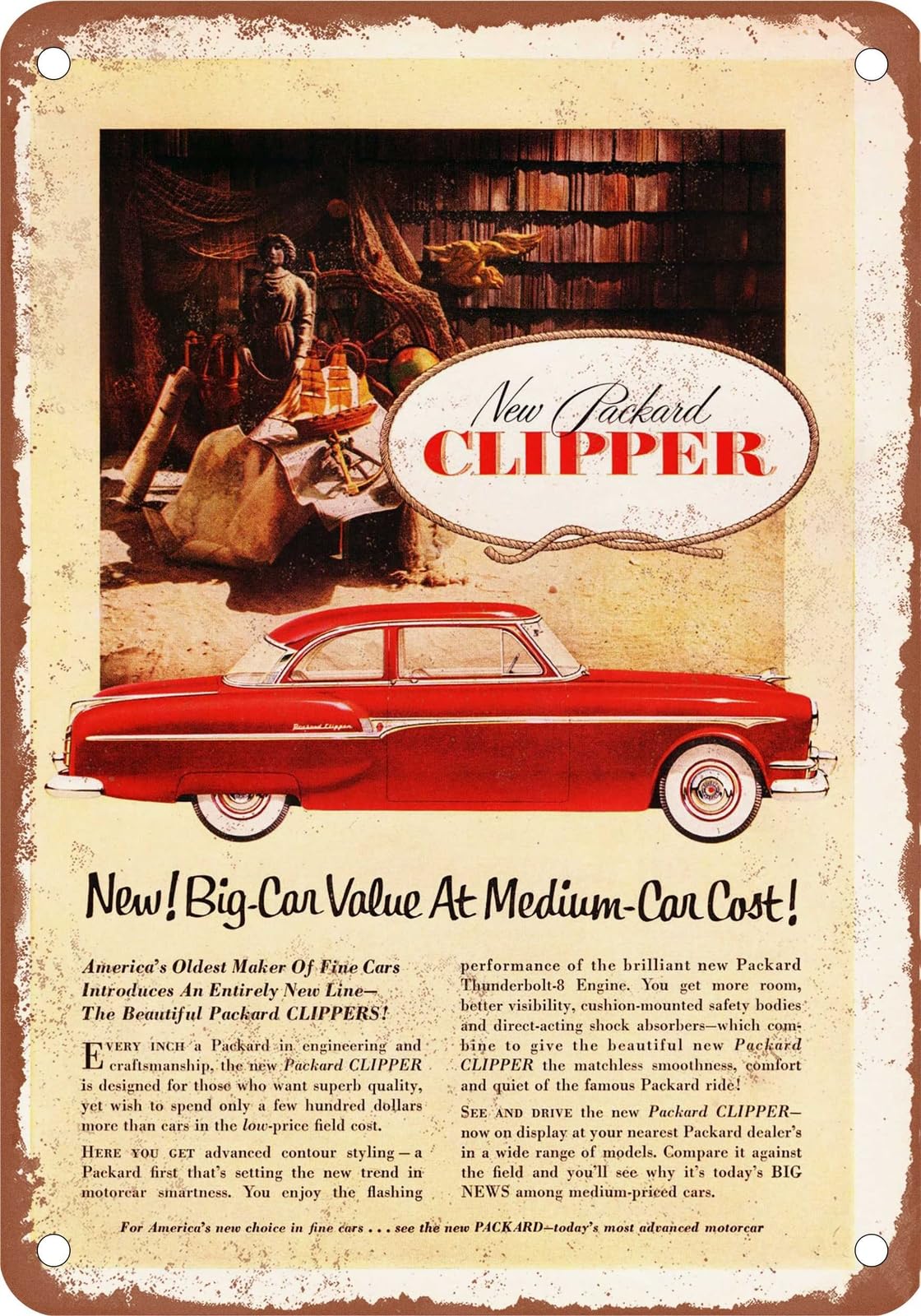 Miaomansenstore Metal Sign - 1953 Packard Vintage Ad 10 - Old Retro Rusty Look Home Decor
