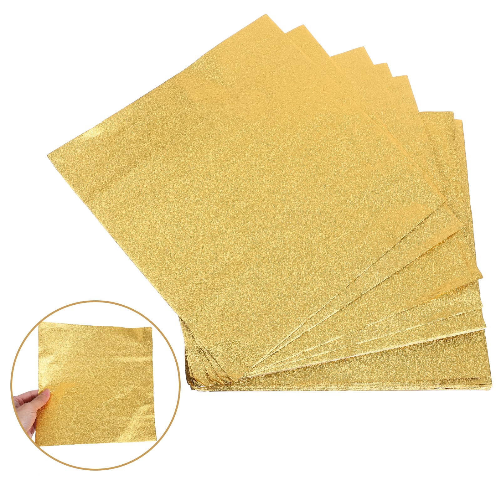 Carta Stagnola Dorata Per Cioccolatini - 200 Fogli Di Alluminio Per Confezionare Dolci, Regali E Alimenti - 20x20cm