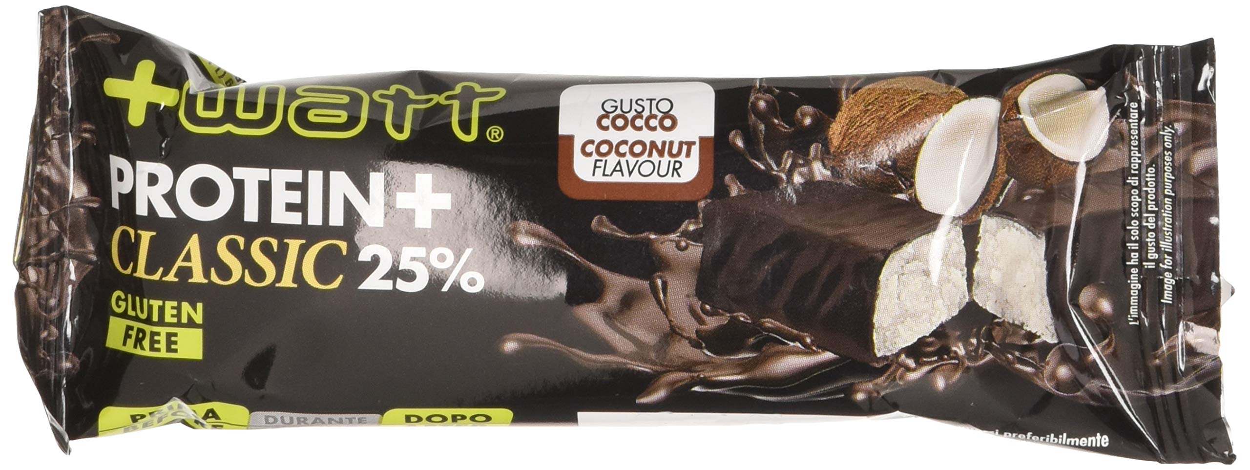 Protein+ - Barretta Proteica al 25% Ricoperta di Cioccolato Fondente (Box 24 barrette, Cocco)