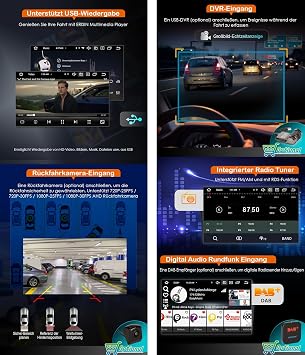 Erisin 8 Core Android 14 Car Stereo 4GB 64GB for Renault Dacia Duster Logan Sandero Dokker Lodgy Carplay 8 Inch Car Radio Sat Nav DSP Bluetooth A2DP Wifi 4G DAB+ Canbus