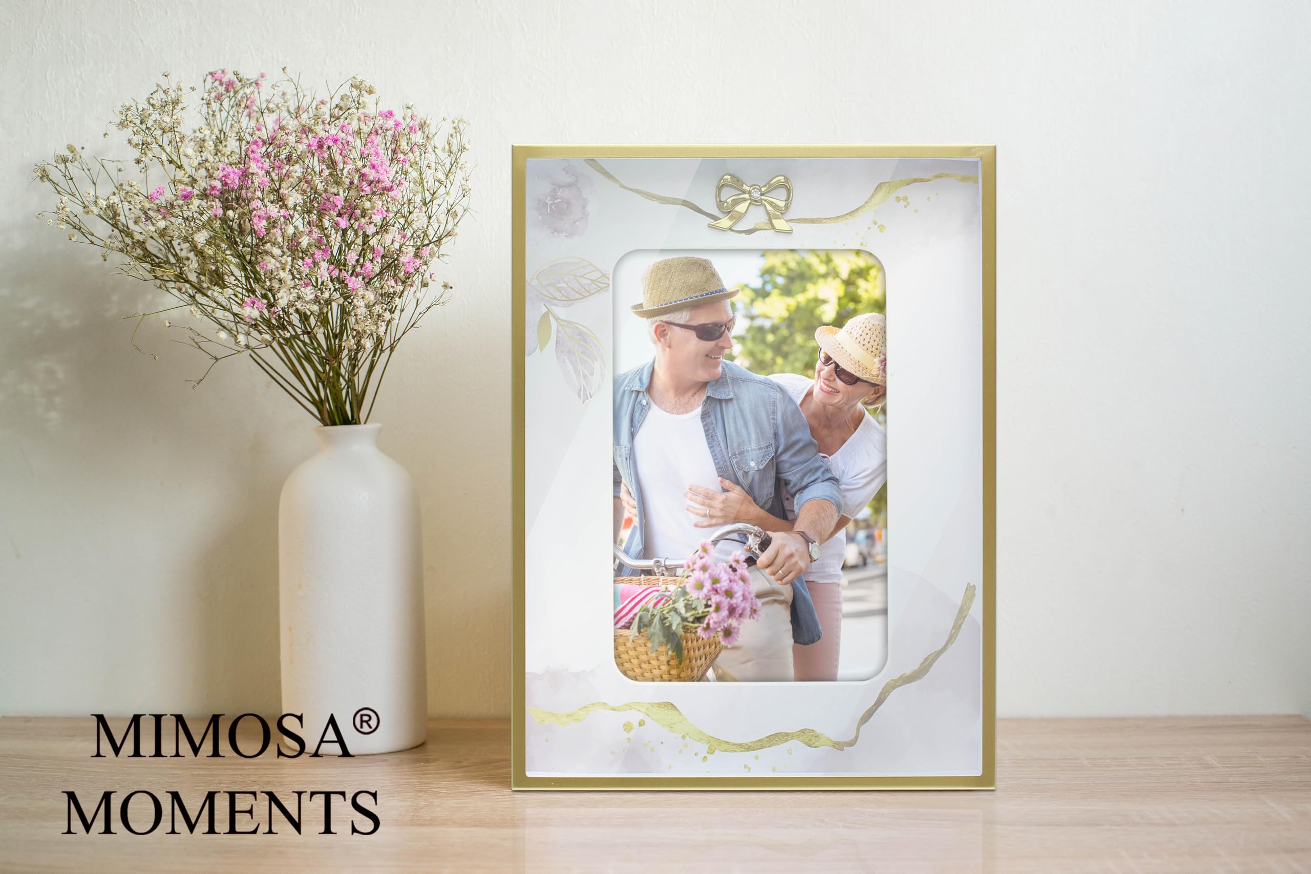 Amazon.com - MIMOSA MOMENTS Metal Matted Frame with Printed Floral