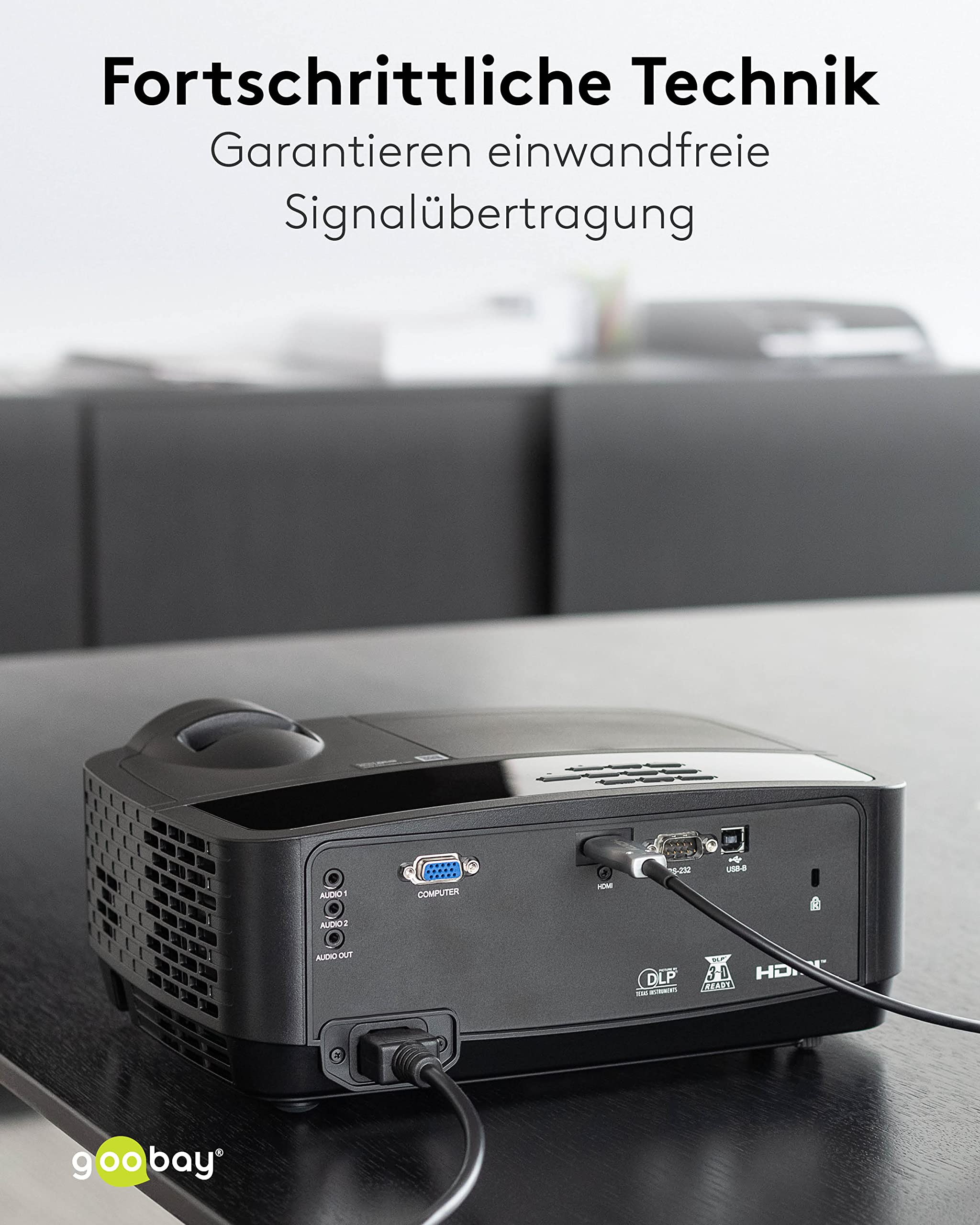 goobay 61654 - Cavo ottico HDMI ad alta velocità con Ethernet (AOC) / cavo in fibra ottica/cavo ad alta velocità per 8 K a 60 Hz / 4 K a 120 Hz/compatibile con Ps5, Xbox, PC, TV / 70 metri