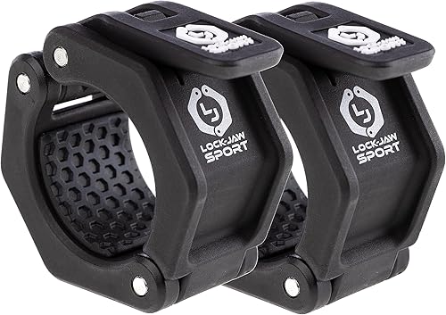 Lock-Jaw Sport - Collar olímpico de barra - Abrazadera de barra de liberación rápida (negro)