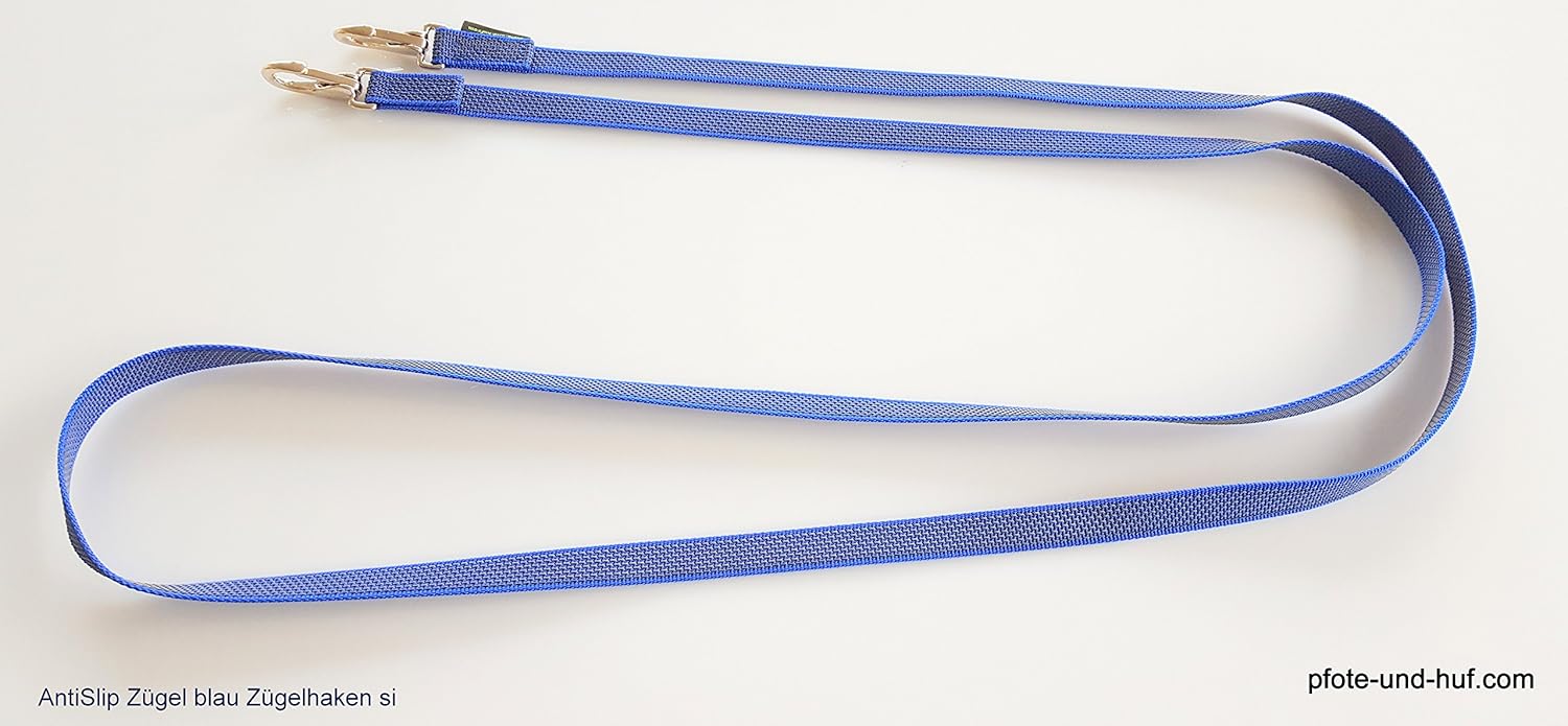 briglia per cavalli con briglie in blu