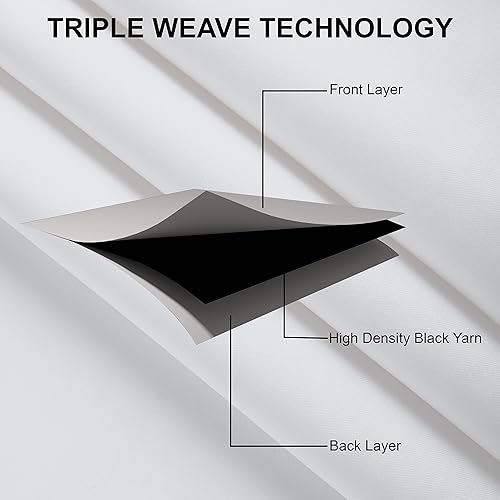 Miniatura 4 de Encasa - Cortinas térmicas opacas para ventana con 2 fundas de almohada, cortinas de oscurecimiento de habitación con ojales para dormitorio y sala