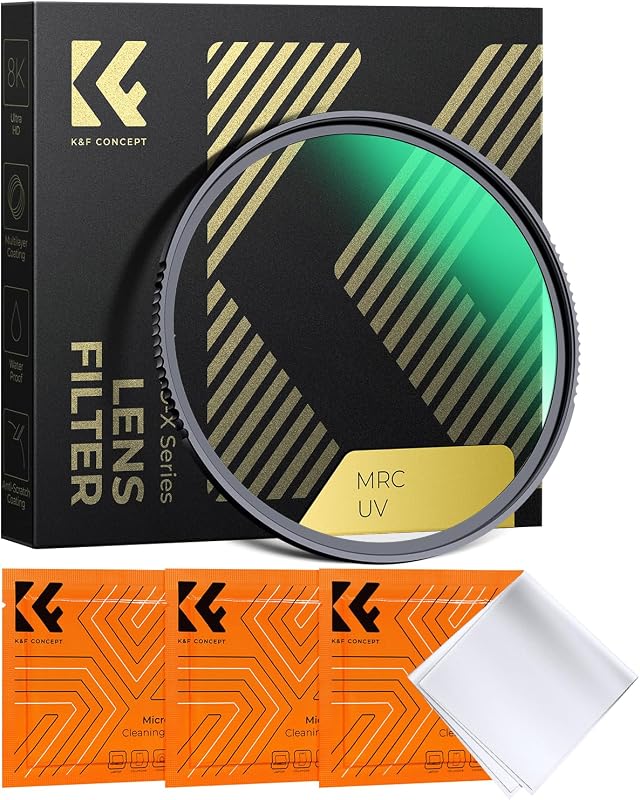 K&F CONCEPT 112mm MCUV Lens Protection Filter High Definition Optical Glass | 28 Multi-Layer Coatings Waterproof Scratch-Resistant Ultra Slim UV Filter for Camera Lens (Nano-X Series) FV702