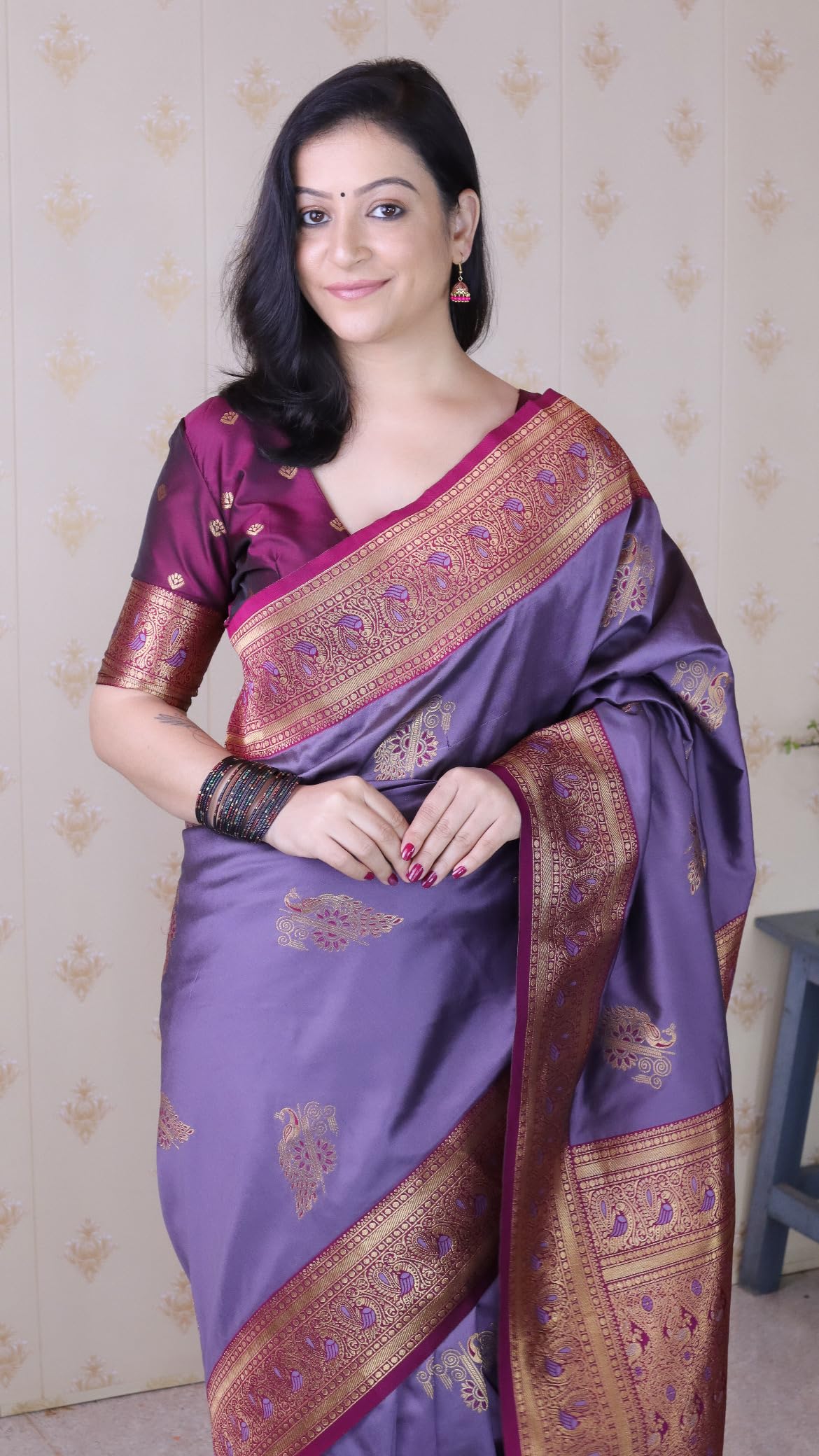 SGF11 Women's Kanjivaram Pure Soft Silk Saree With Blouse Piece product image 2