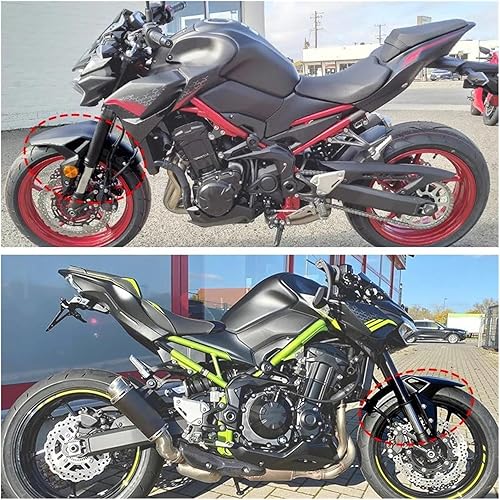 Miniatura 7 de Carenados de marco cónico profesional para Kawasaki Z900 2017-2022 ABS de fibra de carbono para motocicleta, neumático delantero, guardabarros,