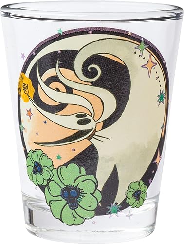 Miniatura 7 de Silver Buffalo Disney Pesadilla antes de Navidad con Jack Skellington, Sally y Zero, juego de 4 vasos de vidrio mini, 44 ml