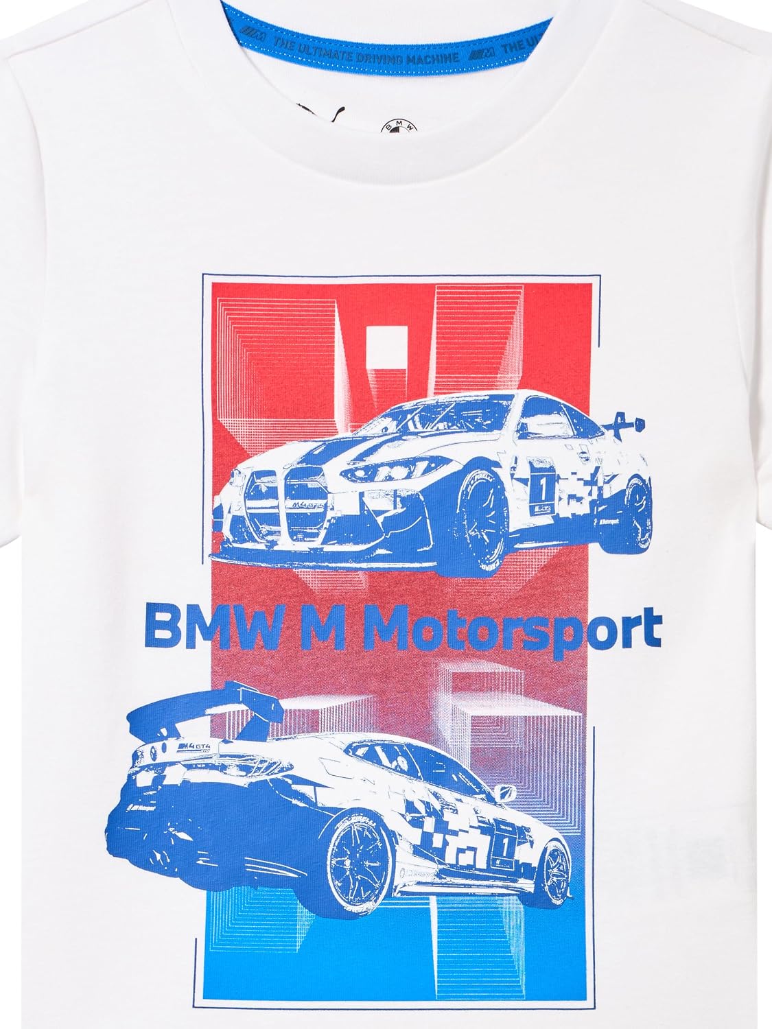PUMA Unisex-Child BMW M Motorsport Graphic T-Shirt, White Block AH25, Little Kid 5