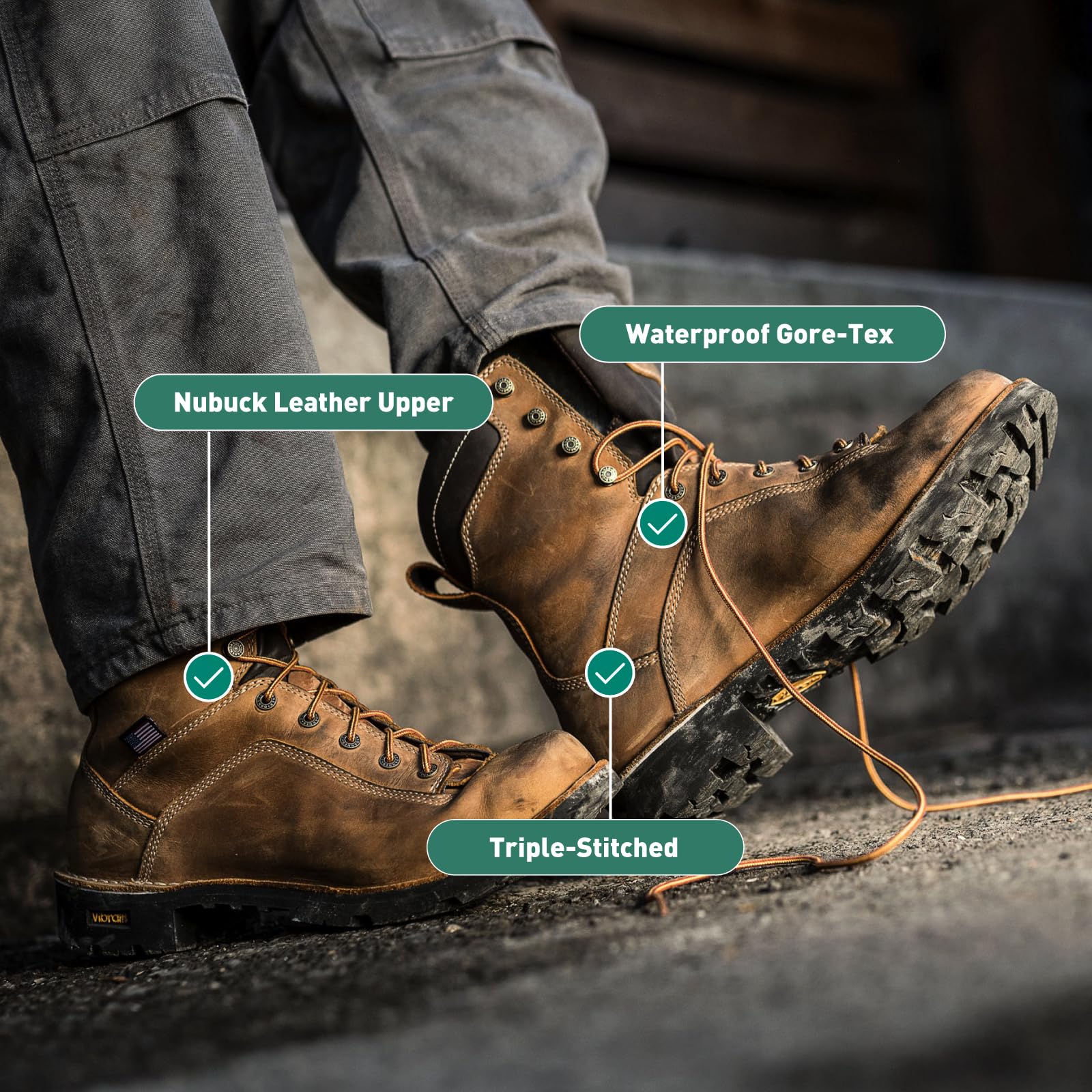 Danner Quarry USA czarne buty robocze - 20 cm