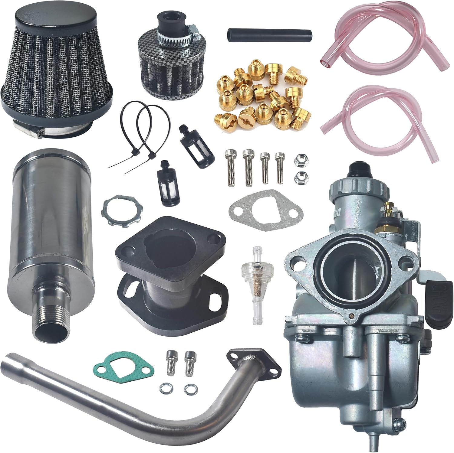 New VM22 Carburetor Exhaust Pipe Muffler Intake Manifold