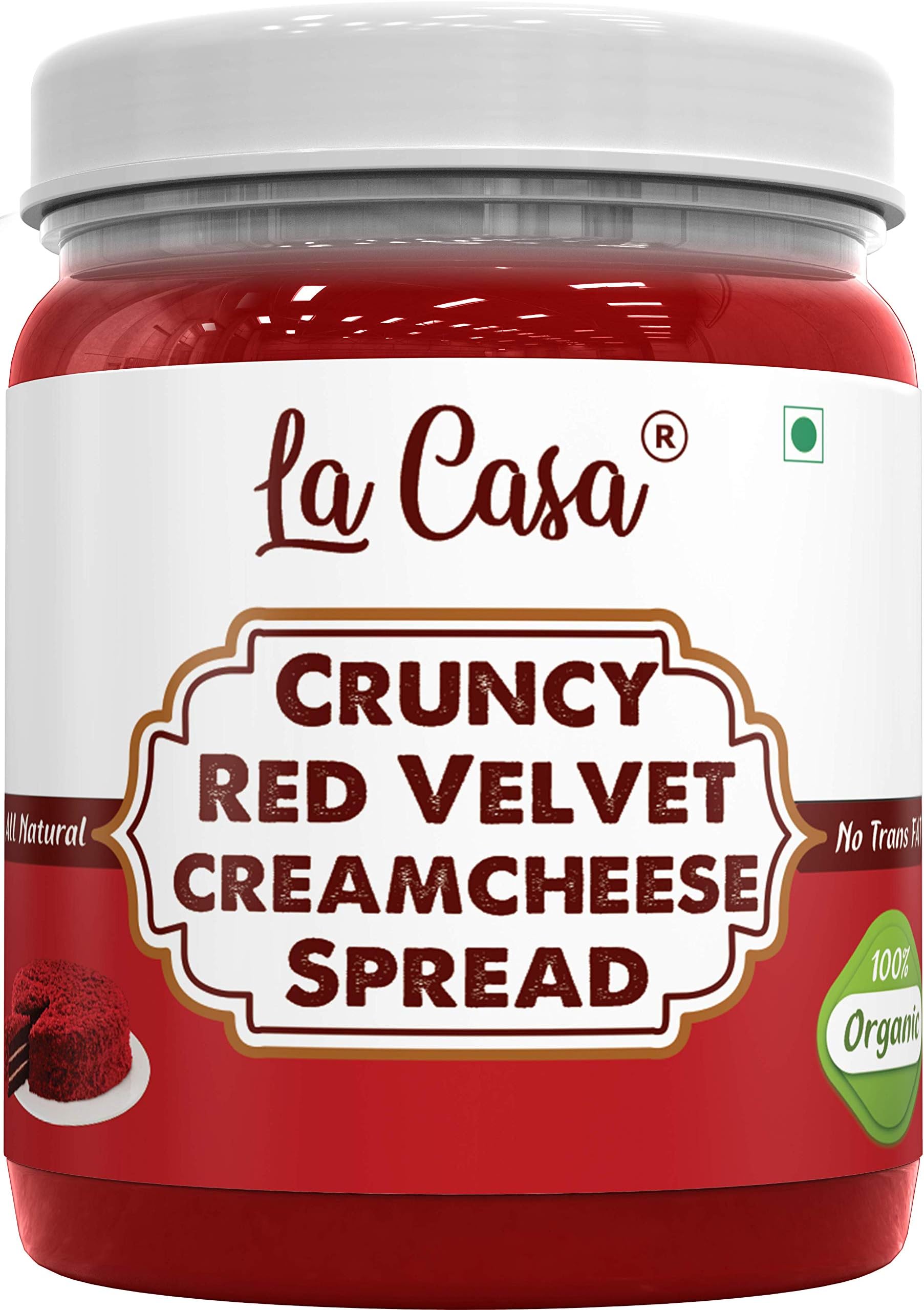 Crunchy Red Velvet Cream Cheese Spread | Product Of India | All Natural | Ganache | 350Gm