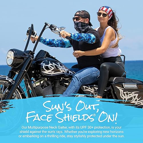 Miniatura 6 de S A Company - Paquete de 5 protectores faciales contra la luz ultravioleta, UV 30+, pasamontañas multiusos para adultos