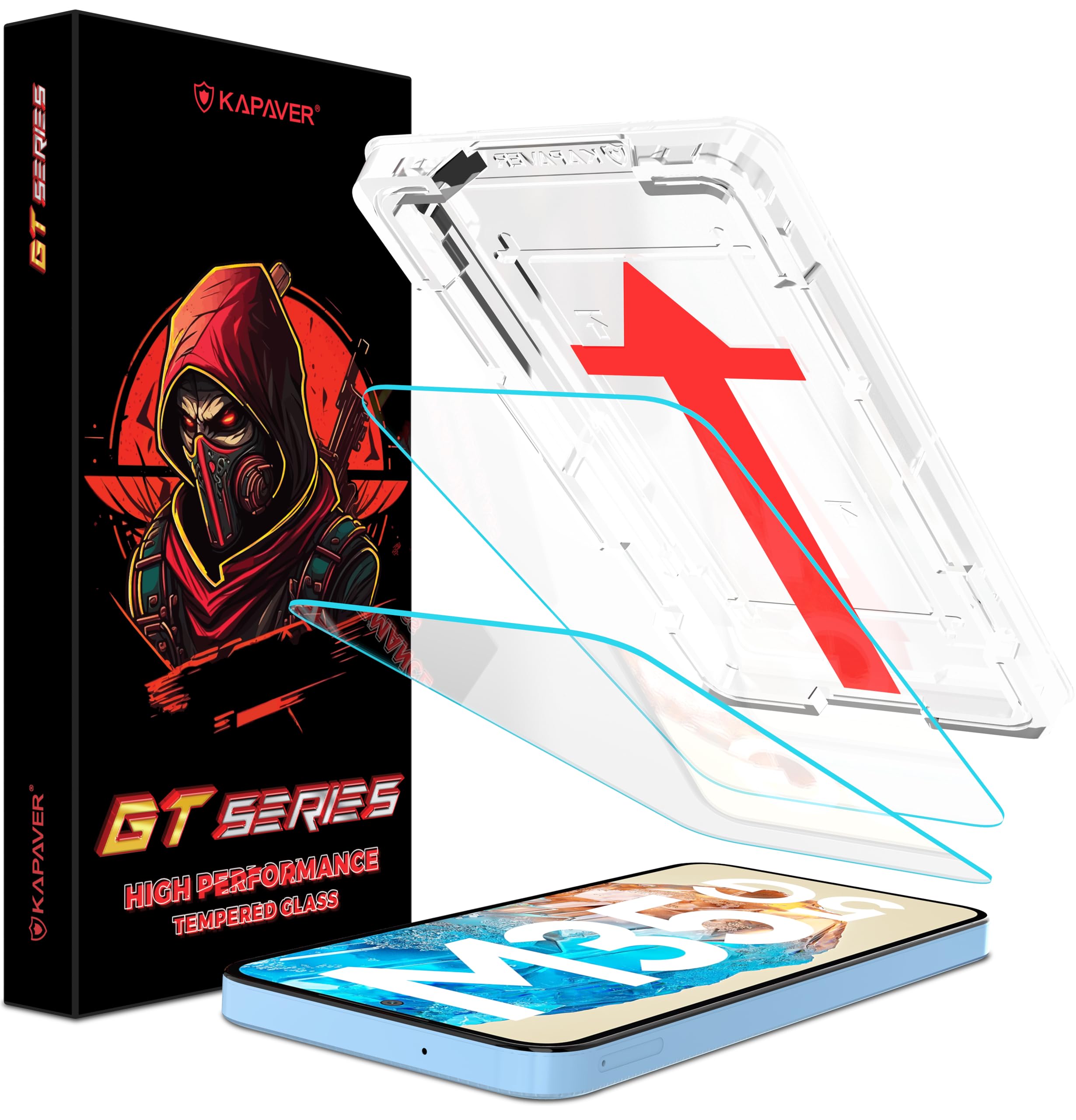 KAPAVER GT Series Clear Tempered Glass Screen Guard Protector for Galaxy M35 / A35 (Pack of 2 Glass with 2 Easy Applicator) (Clear-2Pack) (B0DBVT6XBV) Amazon Price History, Amazon Price Tracker