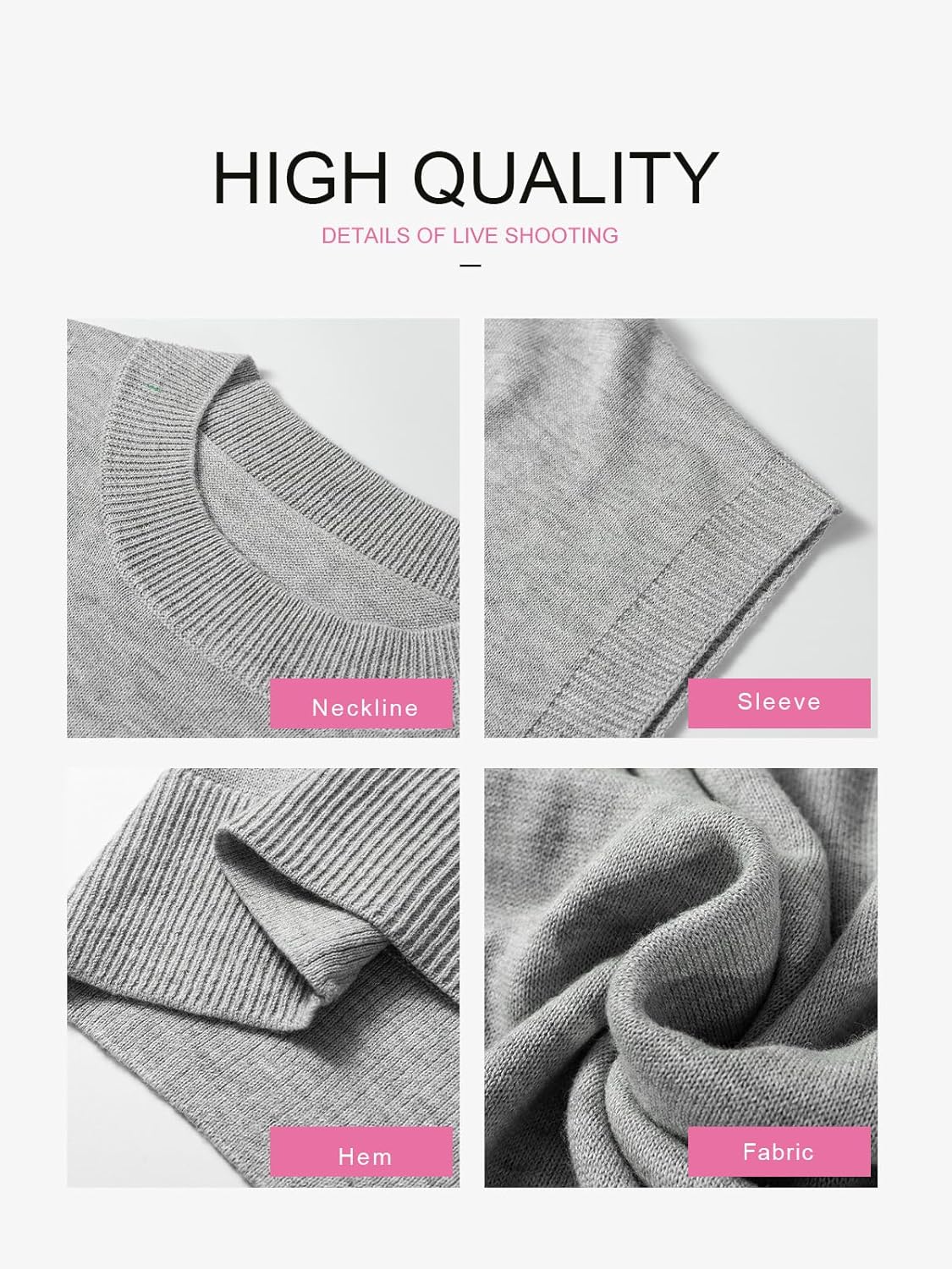 BLENCOT Womens Cap Sleeve Sweaters Summer Casual Short Sleeve Knit Tank Tops Loose Fit Crew Neck Pullover - Image 7