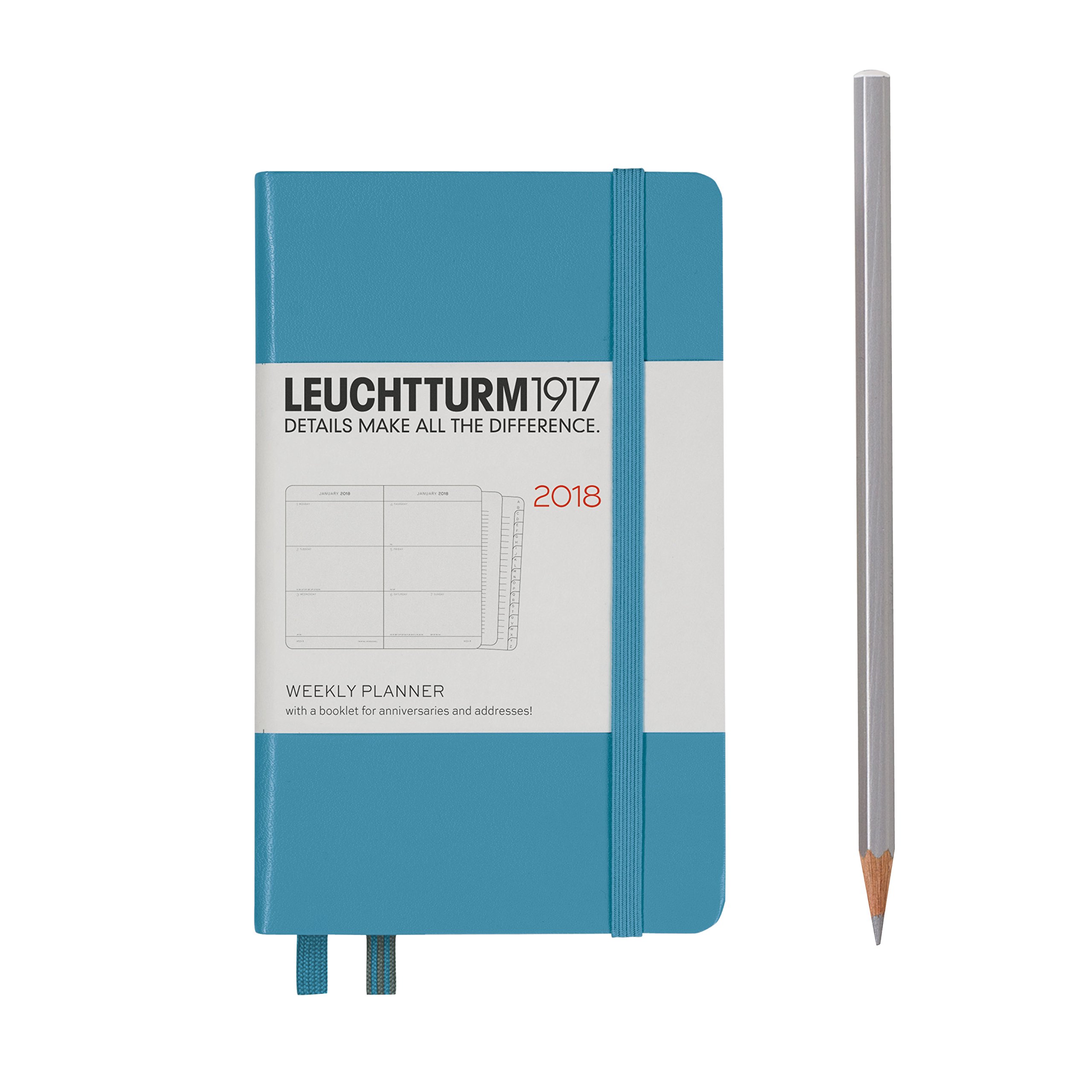 Leuchtturm1917 A6 2018 Weekly Planner Pocket - Nordic Blue