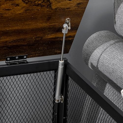 Miniatura 9 de PawHut Furniture Style - Jaula para perros con parte superior abierta, mesa auxiliar para perros grandes, jaula para cachorros para perros pequeños