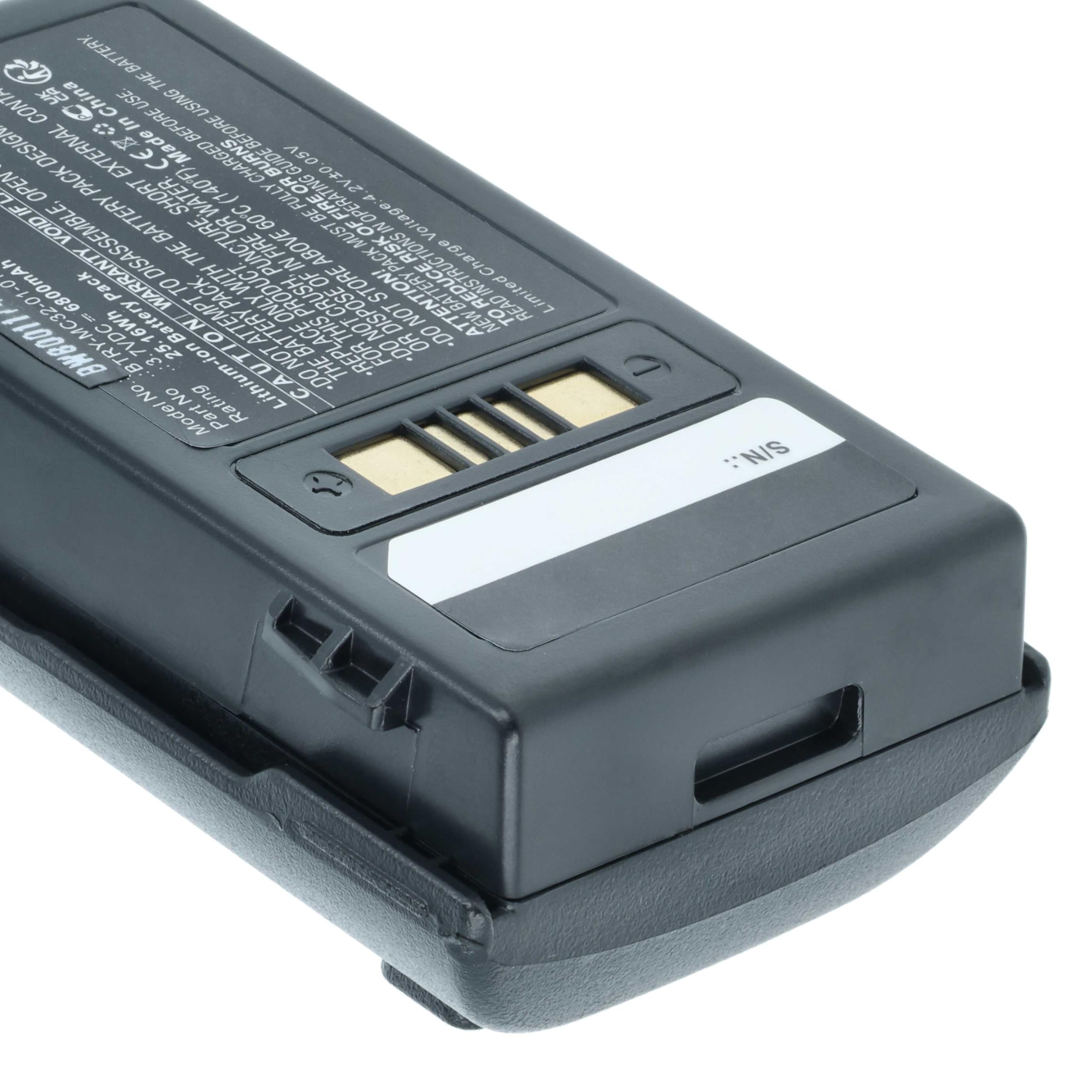 vhbw 5x batteria sostituisce Motorola BTRY-MC32-01-01 per lettore di codici a barre, POS (6800mAh, 3,7V, Li-Ion)