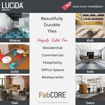 Lucida Surfaces FabCore Sample 12x24in 28mil 3mm Glue Down LVT