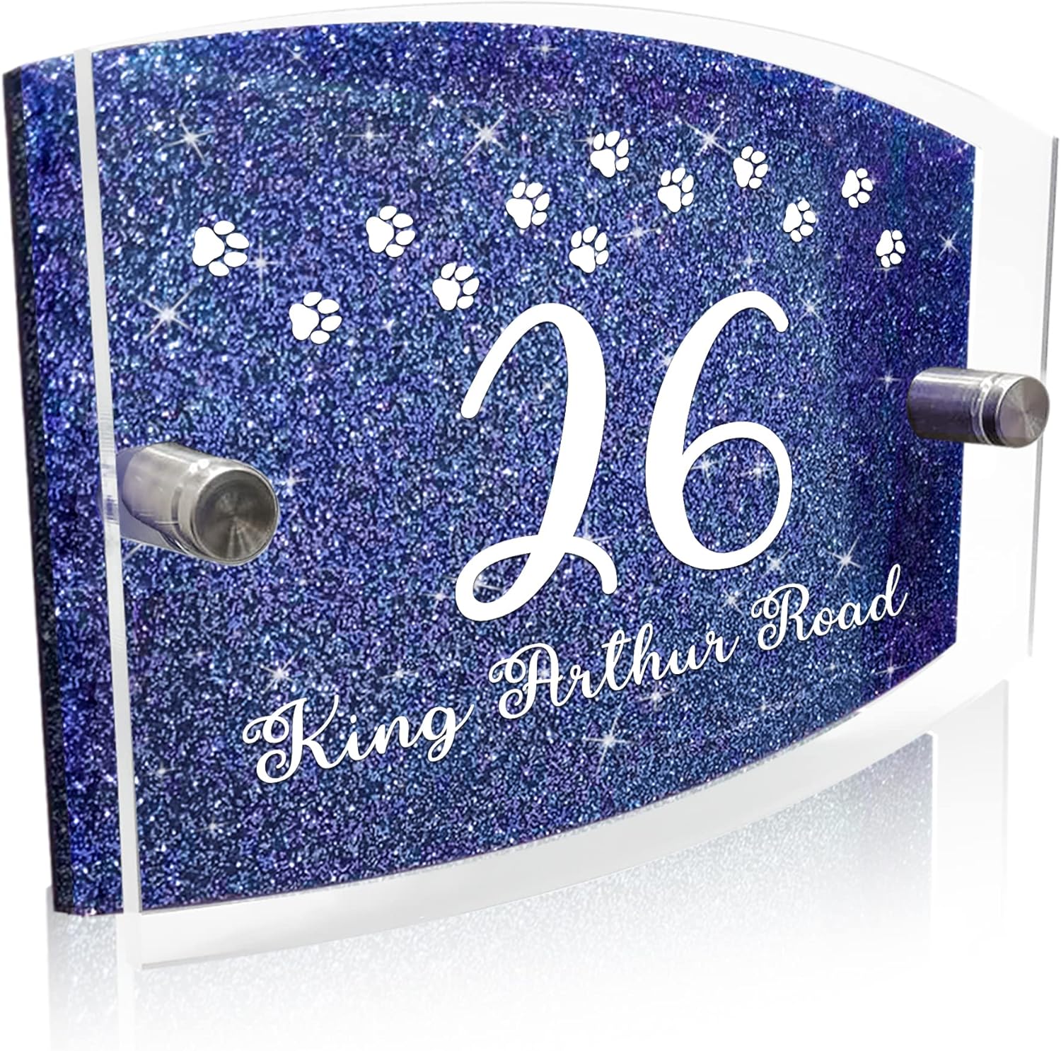 House Numbers Plaques Door Number Plaques for Wall Personalised Acrylic Glitter Door Number