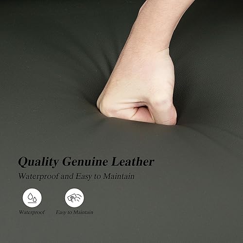 Miniatura 7 de Moderno sofá individual tapizado, sillón de piel sintética, silla de tocador con respaldo de carcasa con cojín de espuma de alta resistencia, silla