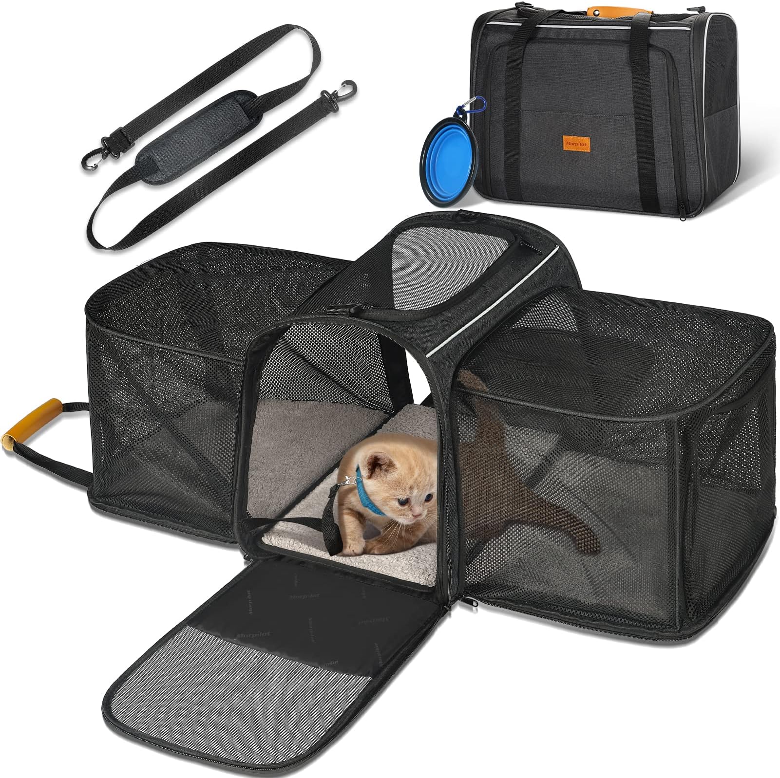Katzentransportbox Transportbox Katze Groß, Morpilot 45x33x36cm