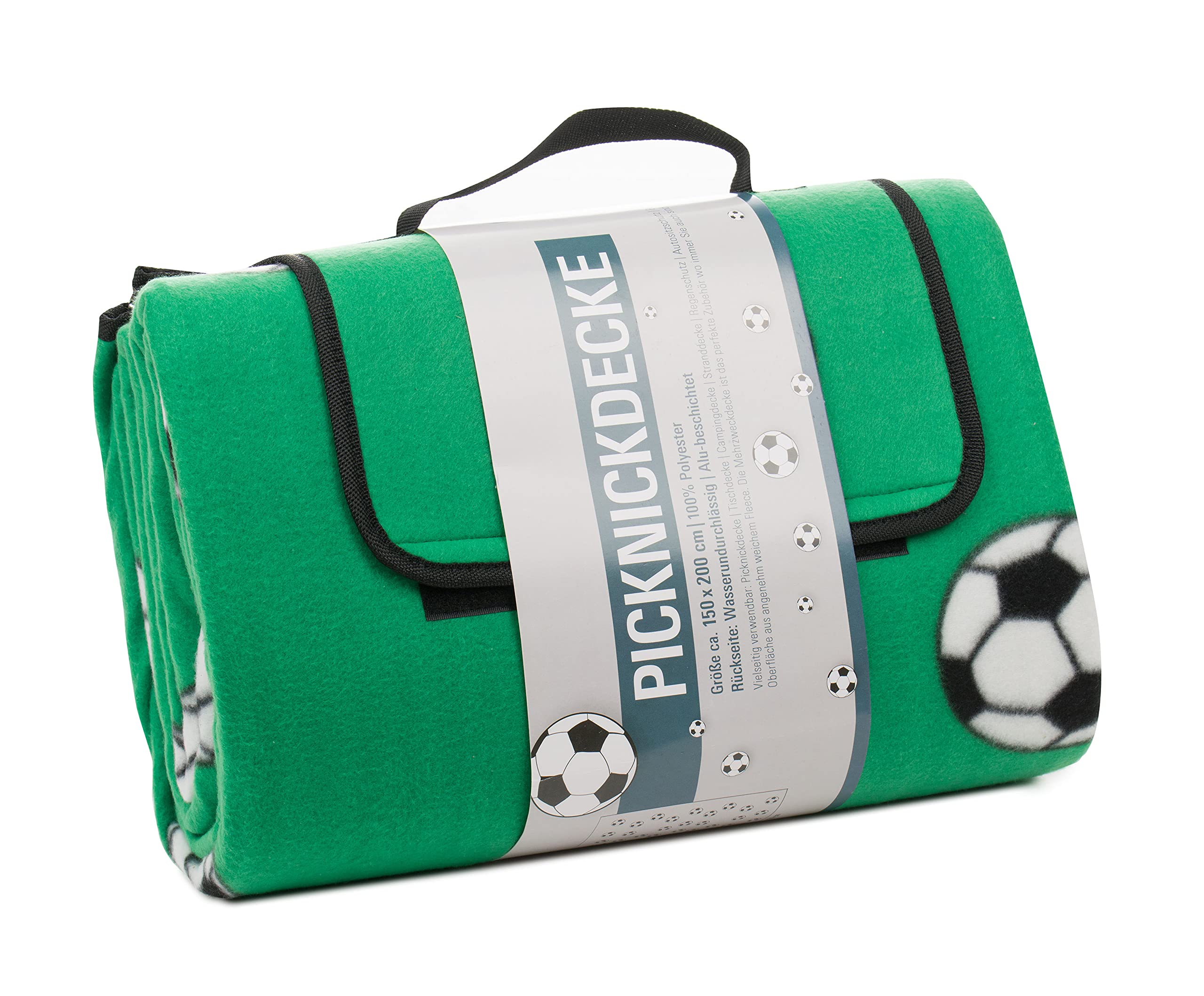 AmagoMicrofibre Picnic Blanket with Polyester Fleece Top and Aluminium-Coated Bottom, 150 x 200 cm