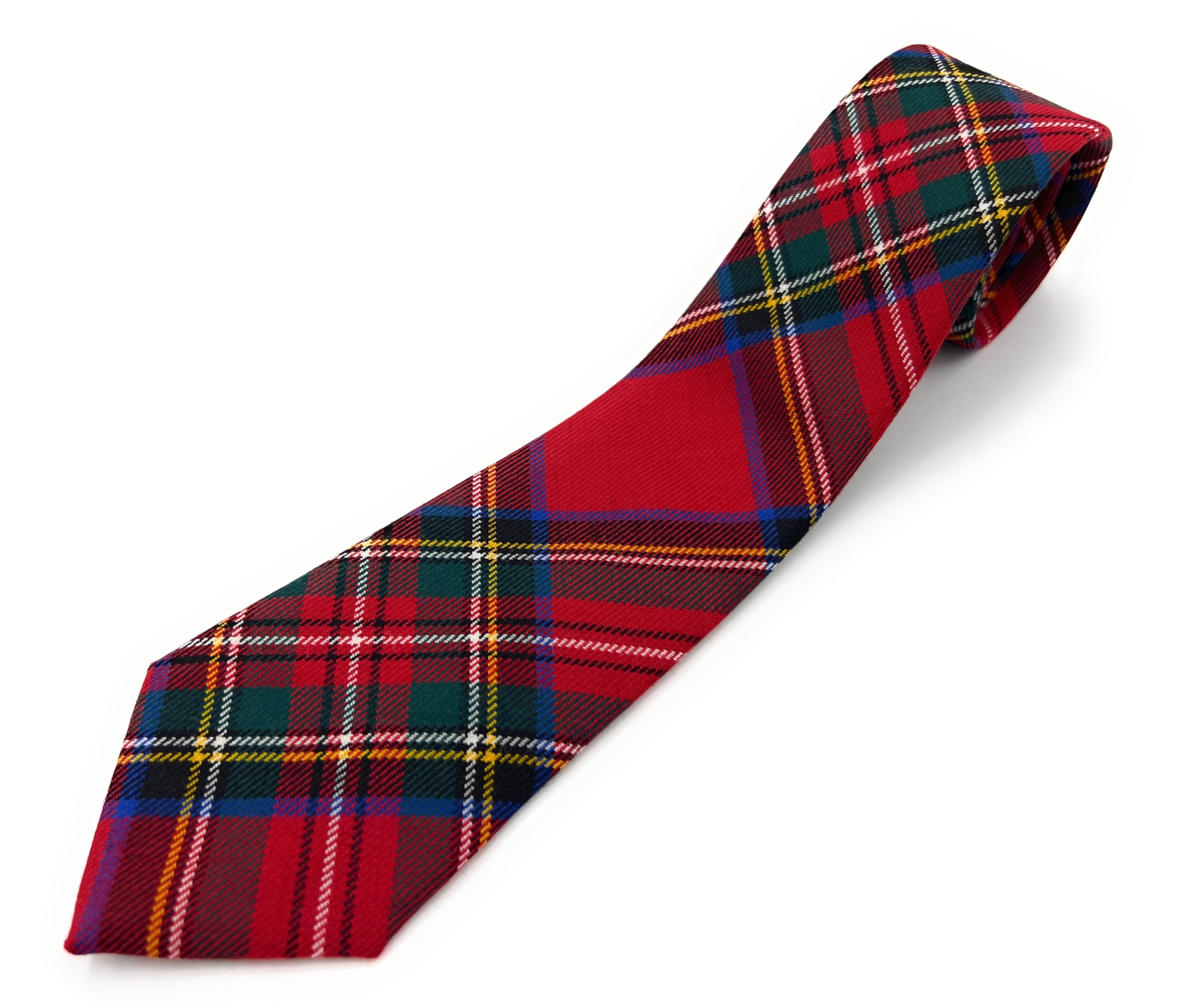Tartan Tweeds Men's Royal Stewart Tartan Neck Tie New Wool British Made (Royal Stewart)