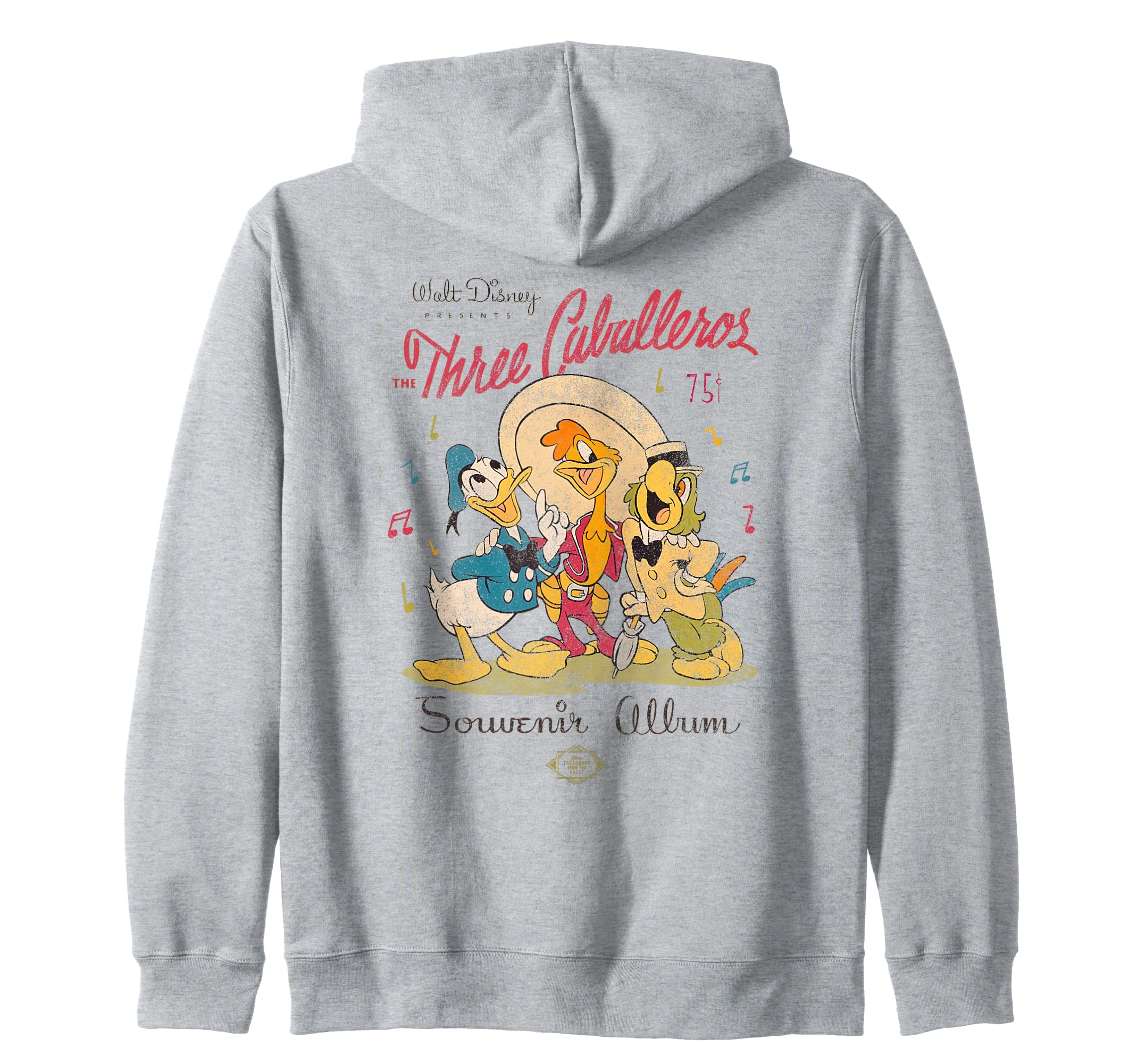 DisneyThe Three Caballeros Donald Duck Vintage Distressed Zip Hoodie