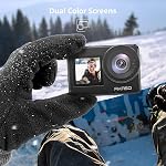 AKASO Brave 7 4K60FPS Appareil photo - Imperméable sous l'eau IPX8 20MP WiFi avec caméra tactile EIS 2.0 Zoom Support Contrôle de la voix externe Mic avec 2X 1350mAh Piles