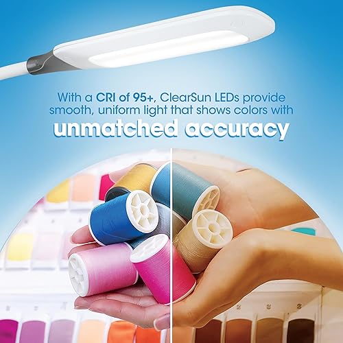 Miniatura 7 de Ottlite Mejora la lámpara de escritorio desinfectante LED con carga USB, elimina hasta el 99.9% de las bacterias, activada por tacto, cuello