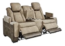 Next-Gen DuraPella Power Reclining Loveseat with Console & Adjustable Headrest, Sand