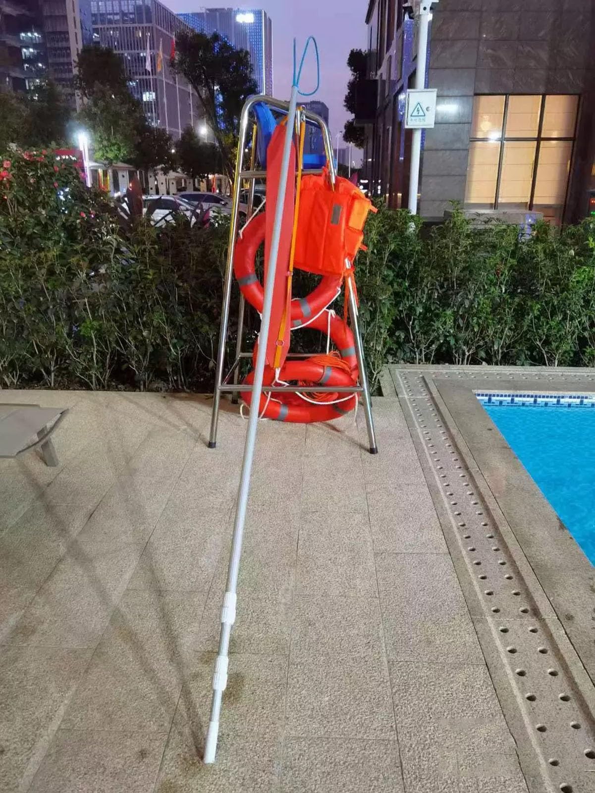 Oracra 2 Pcs Emergency Rescue Pole Hooks for Adult Kid, Aluminum Life-Saving Safety Hook/Special Saving Equipment, Heavy Duty Preserving Lifesaving Pole