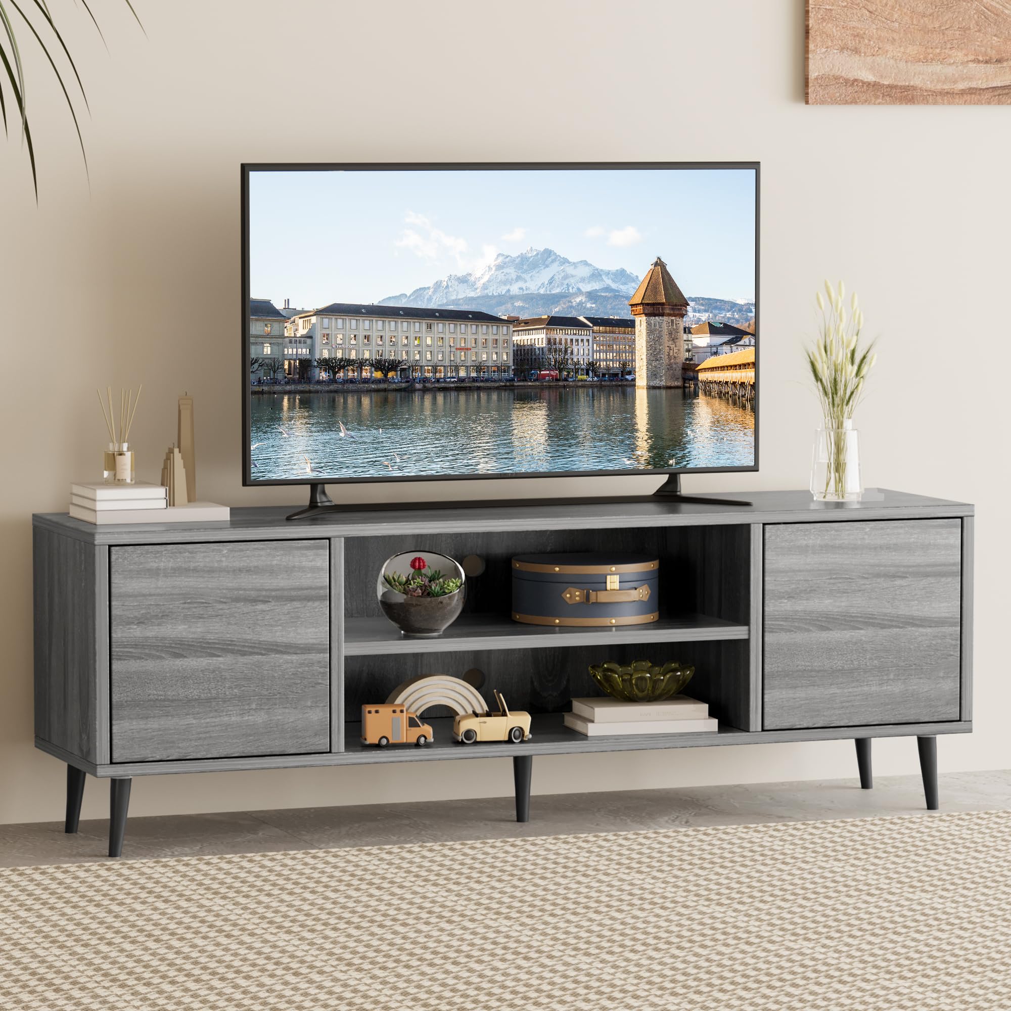 Amazon.com: Flamaker Mid Century Modern TV Stand for 65 inch TV