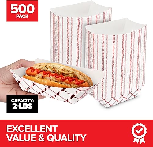 Vista 43 de Stock Your Home - Bandejas de papel a cuadros rojas