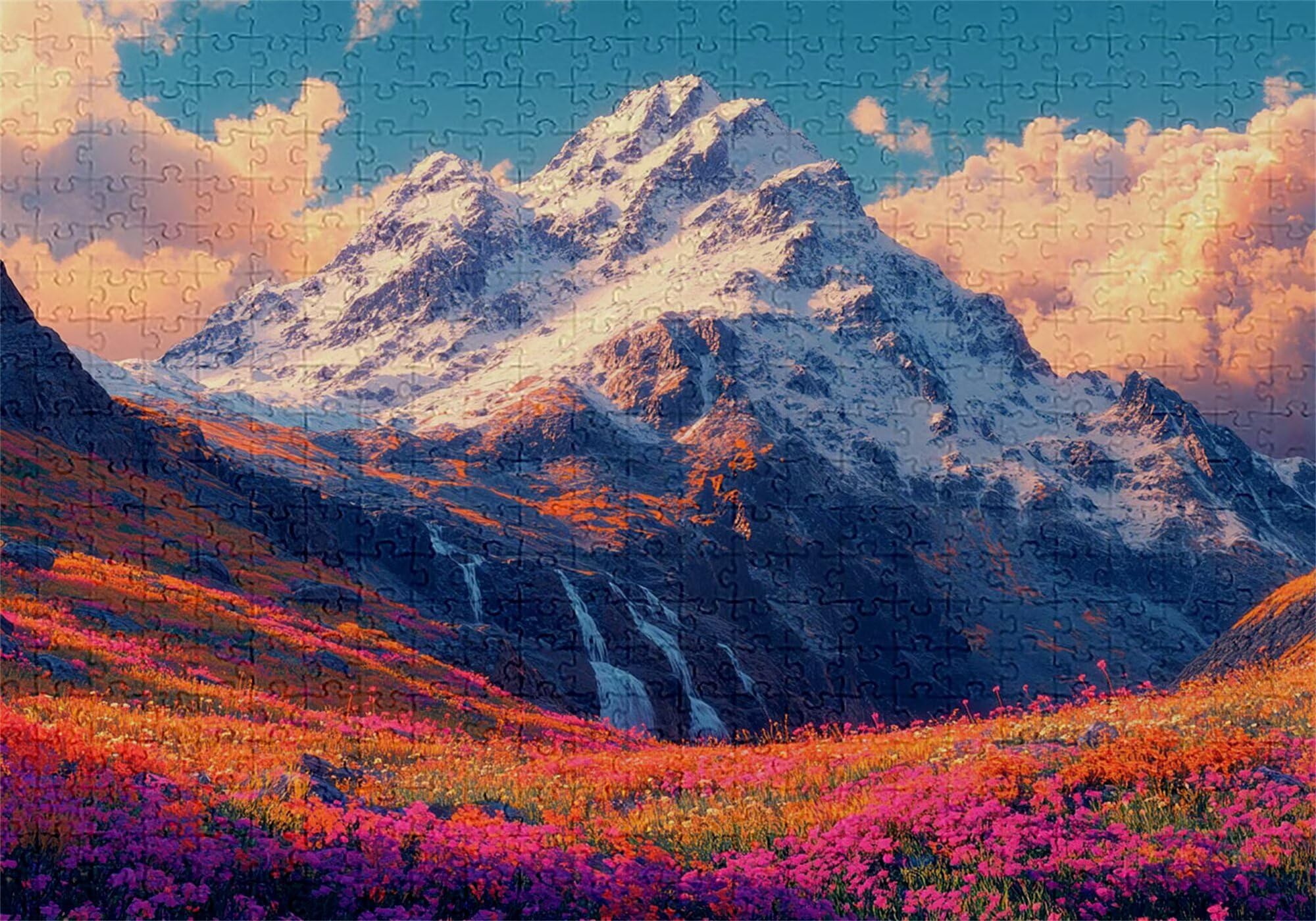 Puzzle 2000 elementów Krajobraz Dorosły Góra 100 x 70 cm Rzemiosło Klasyczne 3D Drewniana układanka do rodzinnych gier aktywności, układanka do samodzielnego wykonania nawet do dekoracji ścian domu