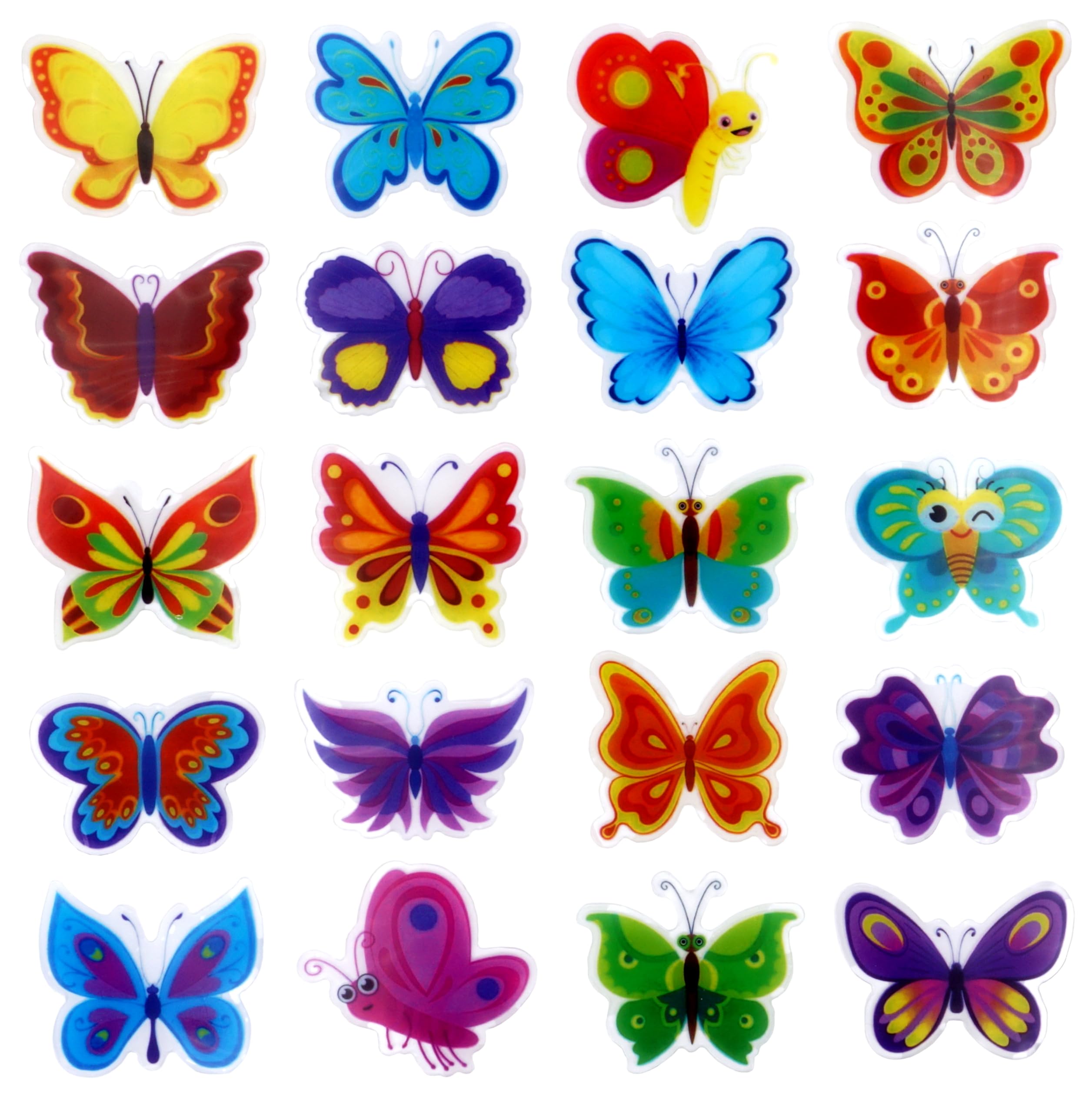 Decorazioni Primaverili Per Finestre - 4 Adesivi Elastici Con Uccelli, Farfalle E Fiori - Foto 7