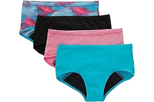 Girl's Comfort, Period. Boyshort & Hipster Period Underwear