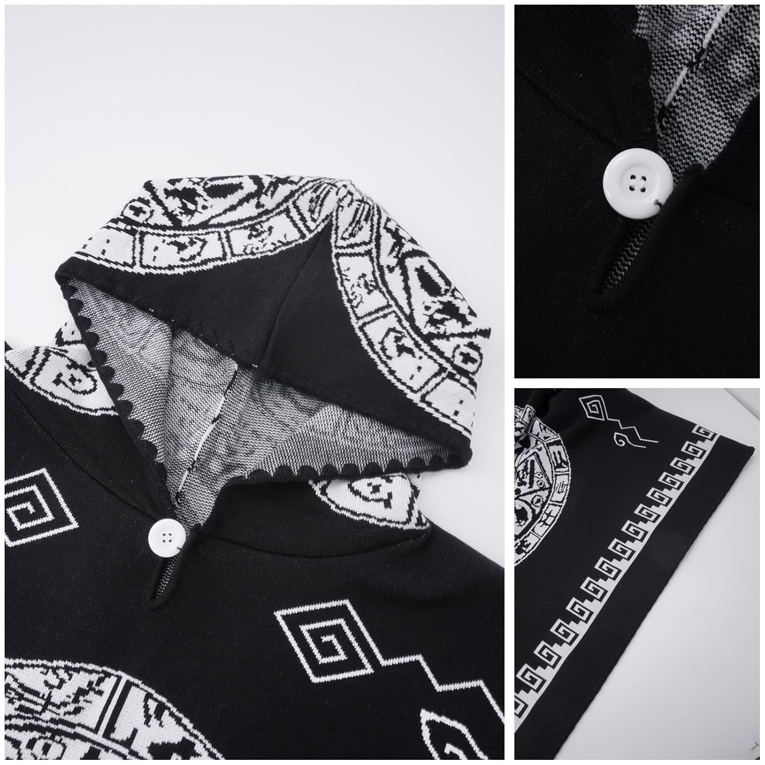 Poncho mexicano unissex serape com capuz vintage hippie ocidental poncho boho totem sem mangas suéter xale capa em promoção! Veja a oferta e mais achadinhos de Jaquetas & Casacos 9 Hoje é o melhor dia para comprar Poncho mexicano unissex serape com capuz vintage hippie ocidental poncho boho totem sem mangas suéter xale capa com aquele preço maroto! Promoção! Aproveite a oferta! 9