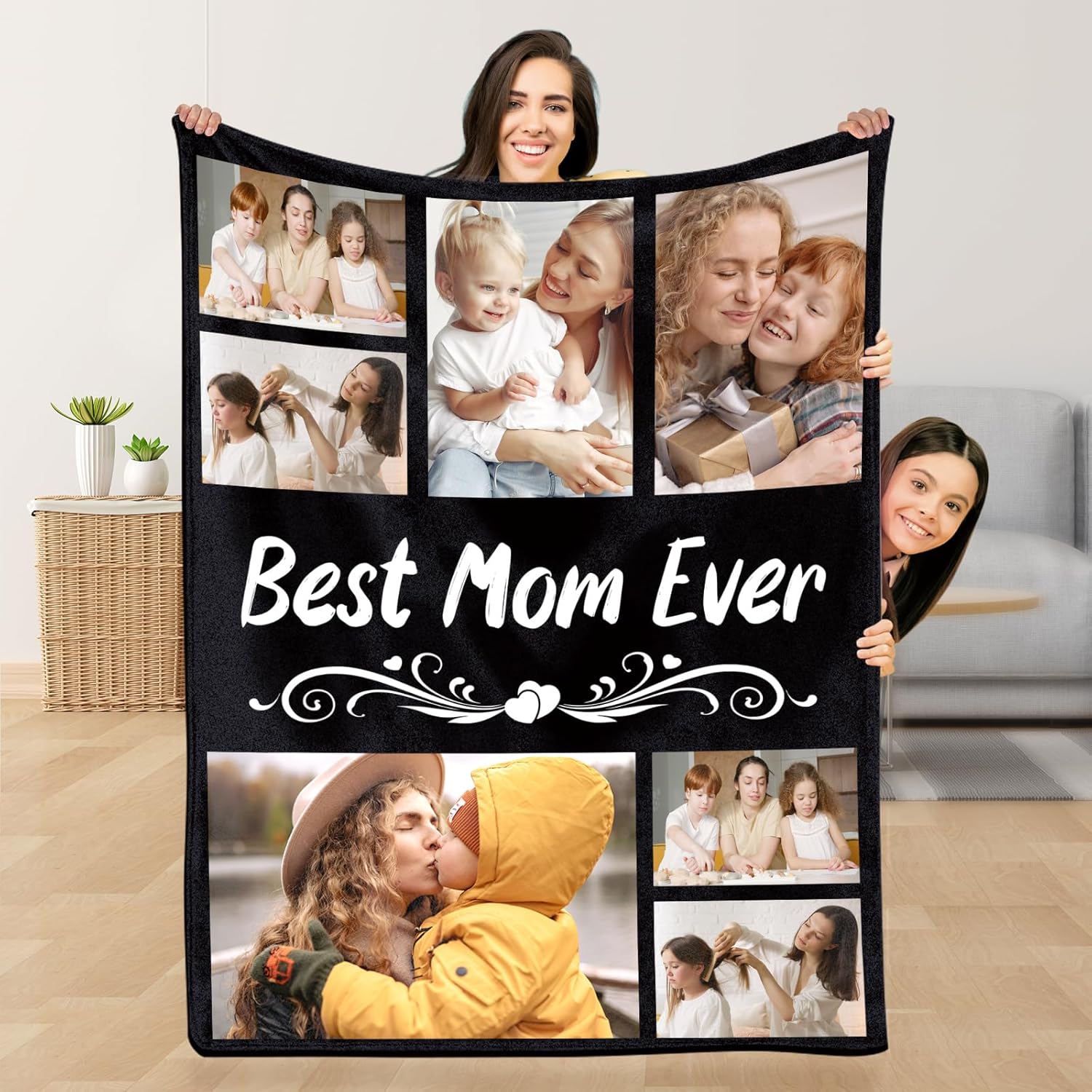 Individz Custom Blanket with Photo Text, Personalized