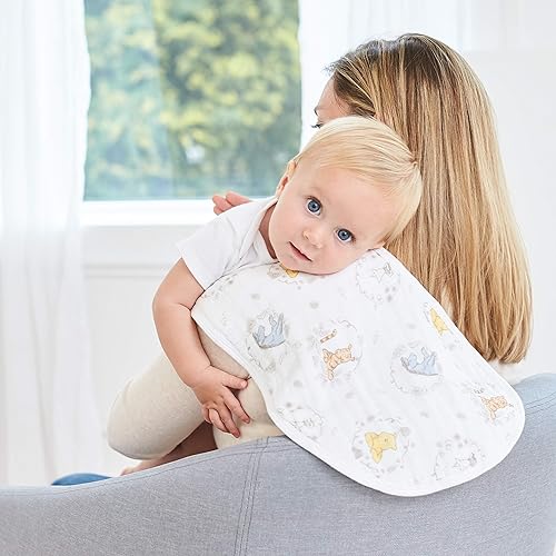 Miniatura 5 de Aden  Anais Burpy Babero 100 muselina de algodón suave absorbente 4 capas babero multiusos 225 x 11 pulgadas paquete de 2 unidades Dino Time, Flores