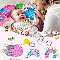 Vista 4 de 3-in-1 Caterpillar Tummy Time Pillow for Baby 0-6 Months, Detachable Tummy Time Playmat for Newborns, Sensory Toys for Babies 0 3 6 Months, Non-Slip